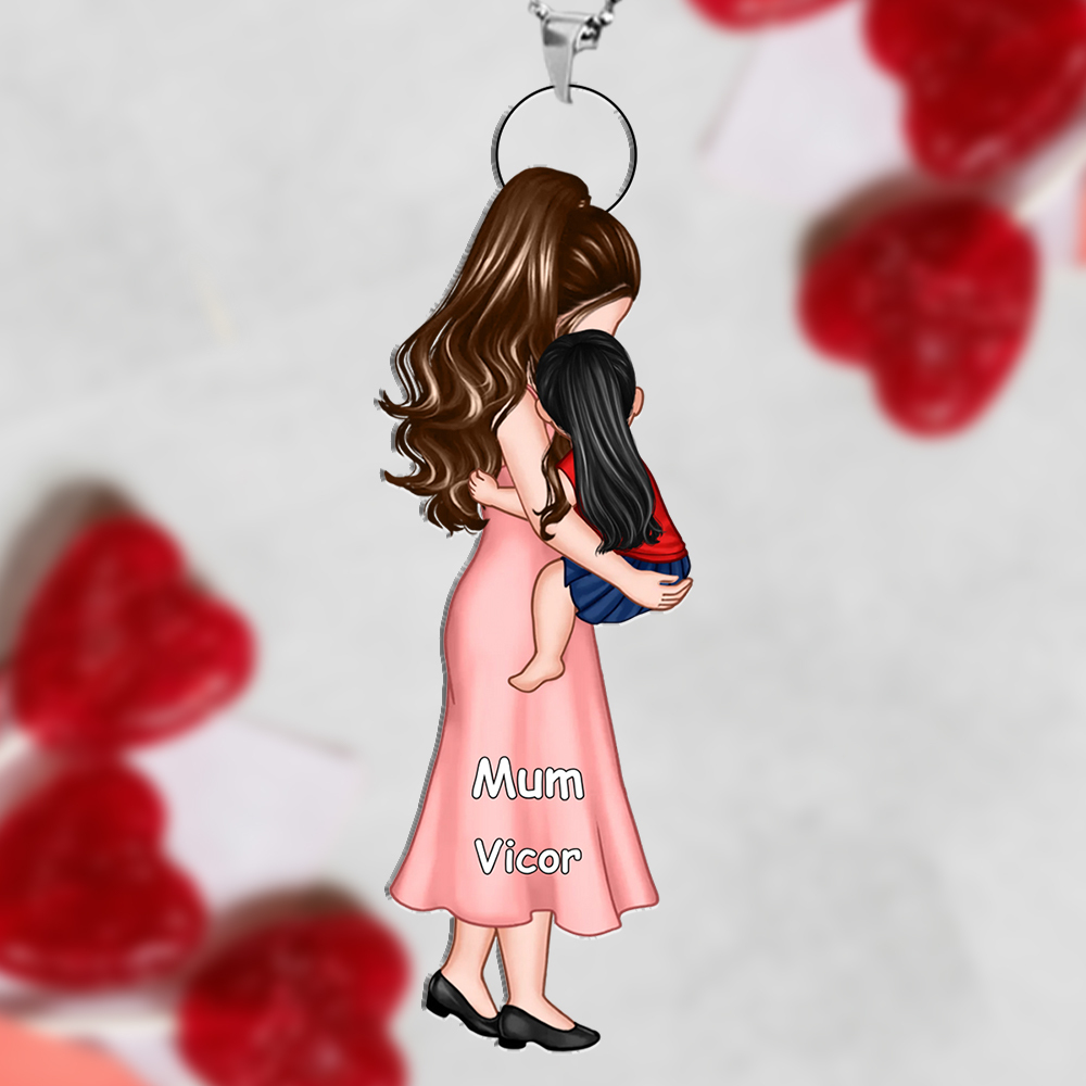 Personalised Soccer Hanging Ornament Custom 2 Names Football Keyring Acrylic Pendant Gifts for Couples