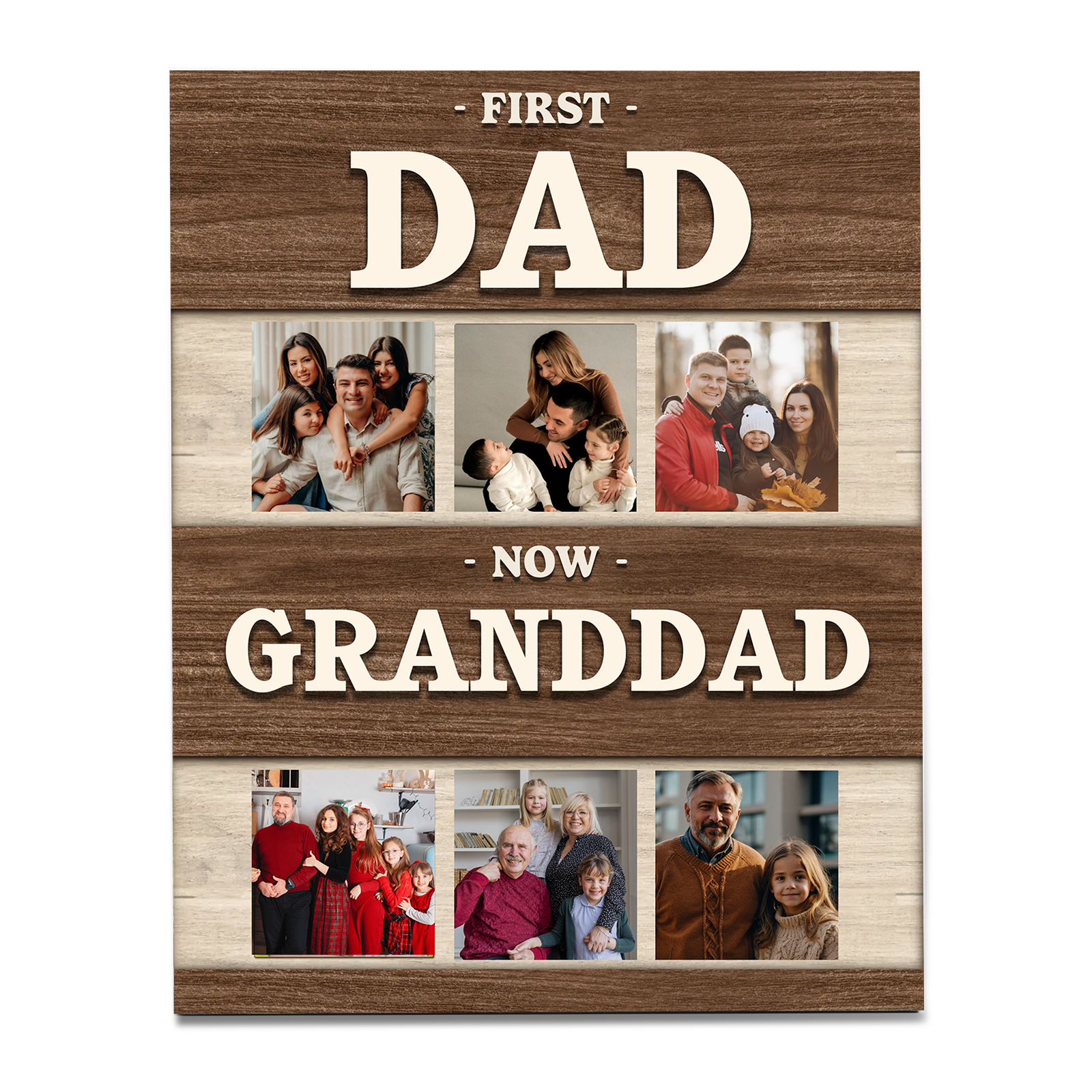 Personalised Photo Plaque – First Dad, Now Granddad Plaque with Custom Photo | Jessemade