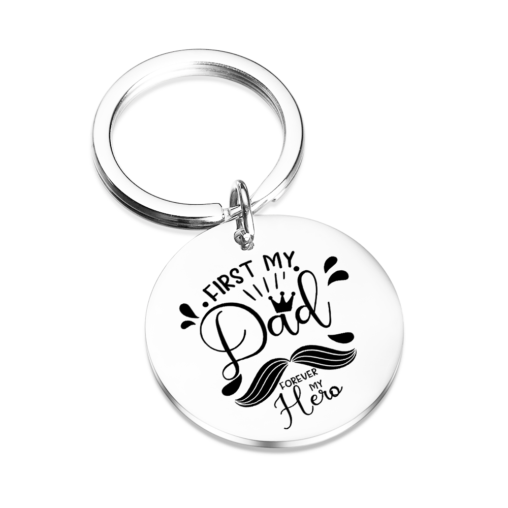 6 Names Personalised Stainless Steel Keyring with Pendant Charms | Jes