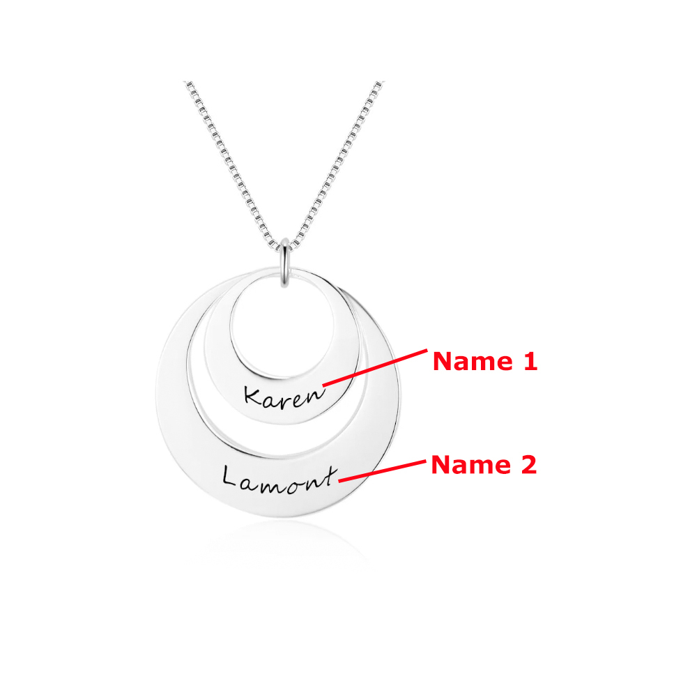 Personalised 2 Circle Interlocking Necklace
