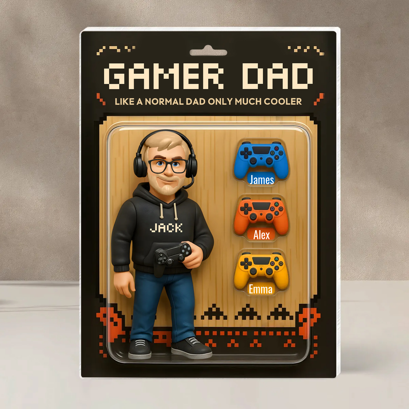 Personalised Gamer Dad Acrylic Plaque - Custom Father's Day Gift | Jessemade