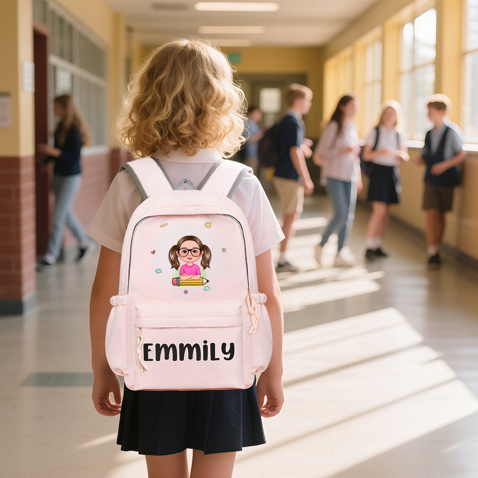 Personalised Kids’ School Backpack – Custom Name & Cartoon Design, Multiple Colours Back to school gift | Jessemade