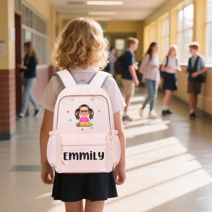 Personalised Kids’ School Backpack – Custom Name & Cartoon Design, Multiple Colours Back to school gift | Jessemade