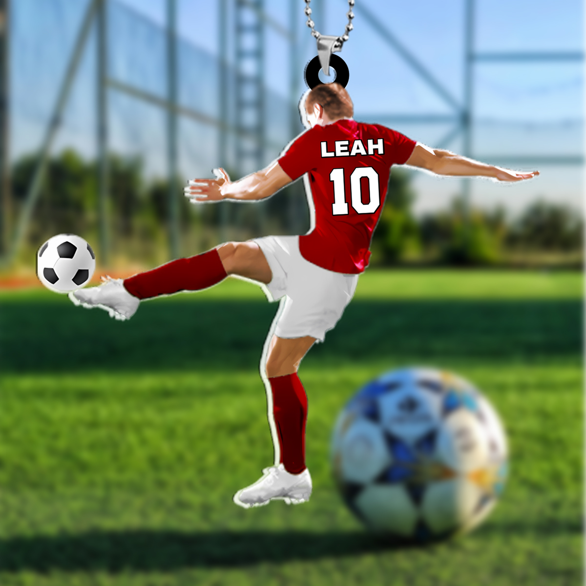 Name & Number Personalised Football Pendant - Gift for Adolescents | Jessemade