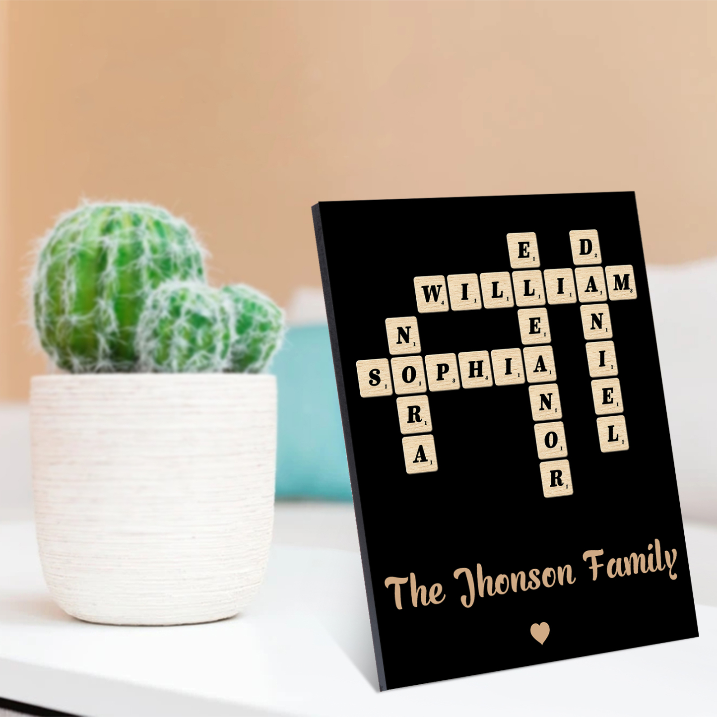 Personalized Family Crossword Art - Custom Names, A Forever Treasured Poster | Jessemade