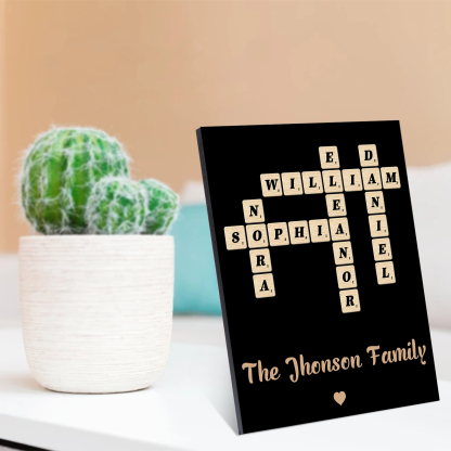 Personalized Family Crossword Art - Custom Names, A Forever Treasured Poster | Jessemade