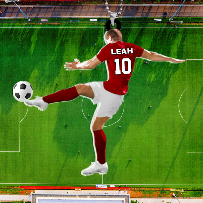 Name & Number Personalised Football Pendant - Gift for Adolescents | Jessemade