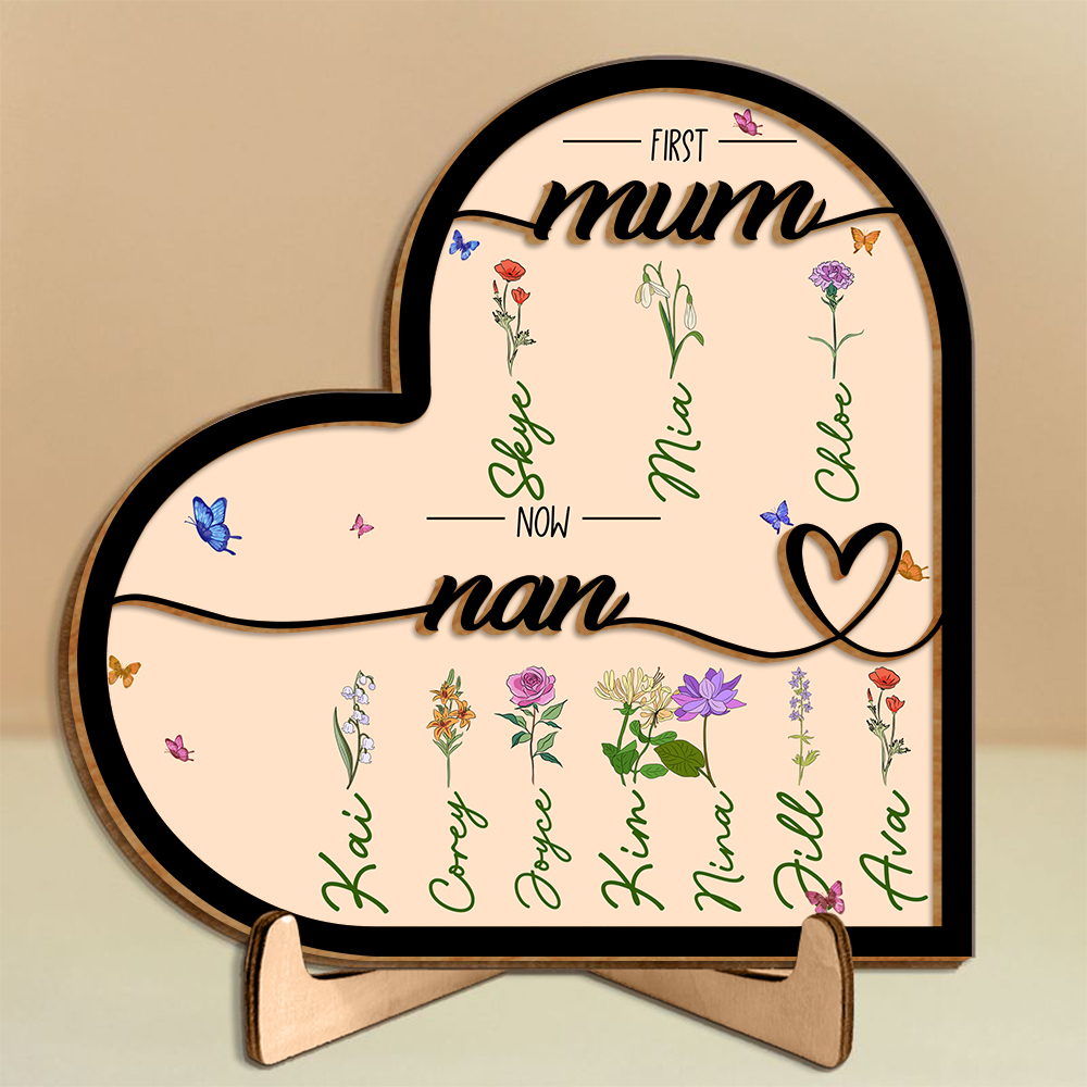 [Copy]Personalised Wooden Ornament – Custom 1-10 Names, 1 Character & 1 Title – “this MUM/Nanna belongs to” – Unique Mother's Day Gifts for Her | Jessemade