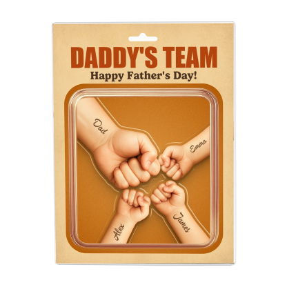 Personalised Daddy’s Team Acrylic Block - Custom Plaque Home Decoration for Father | Jessemade