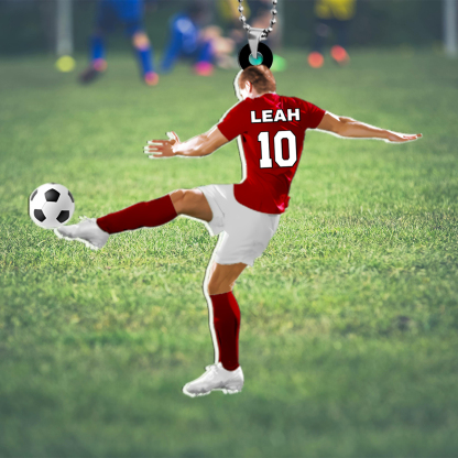 Name & Number Personalised Football Pendant - Gift for Adolescents | Jessemade