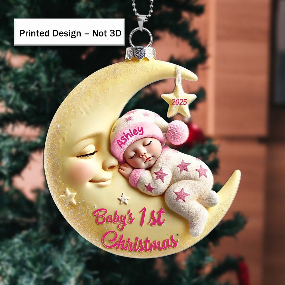 Acrylic Christmas Tree Decoration-Baby's First Christmas（Printed design – not 3D）