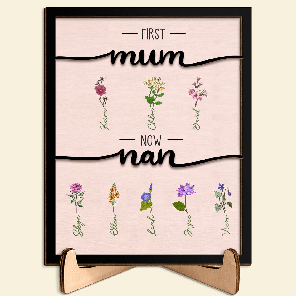 Personalised First Dad Now Grandad Wooden Plaque