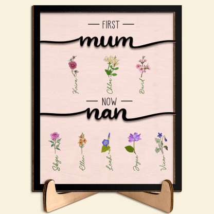Personalised First Dad Now Grandad Wooden Plaque