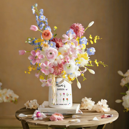 Personalised Mum’s Garden Floral Ceramic Vase