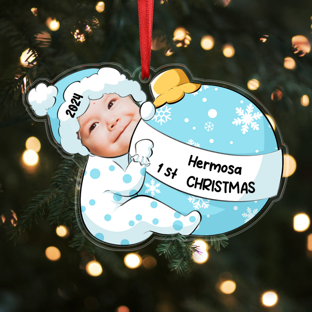Personalised Kids' First Christmas Hanging Ornament – Custom Baby Name Gift | Jessmade