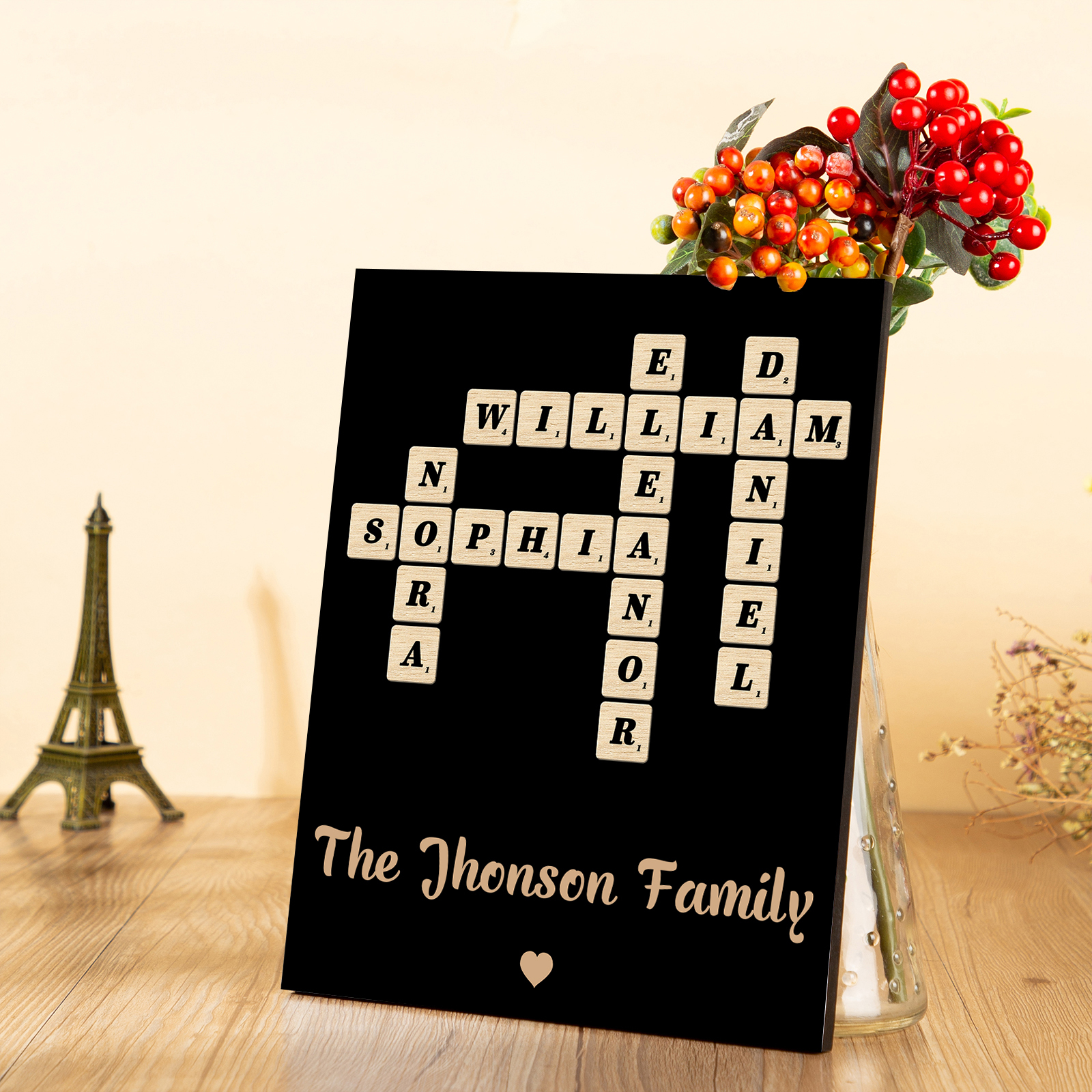 Personalized Family Crossword Art - Custom Names, A Forever Treasured Poster | Jessemade