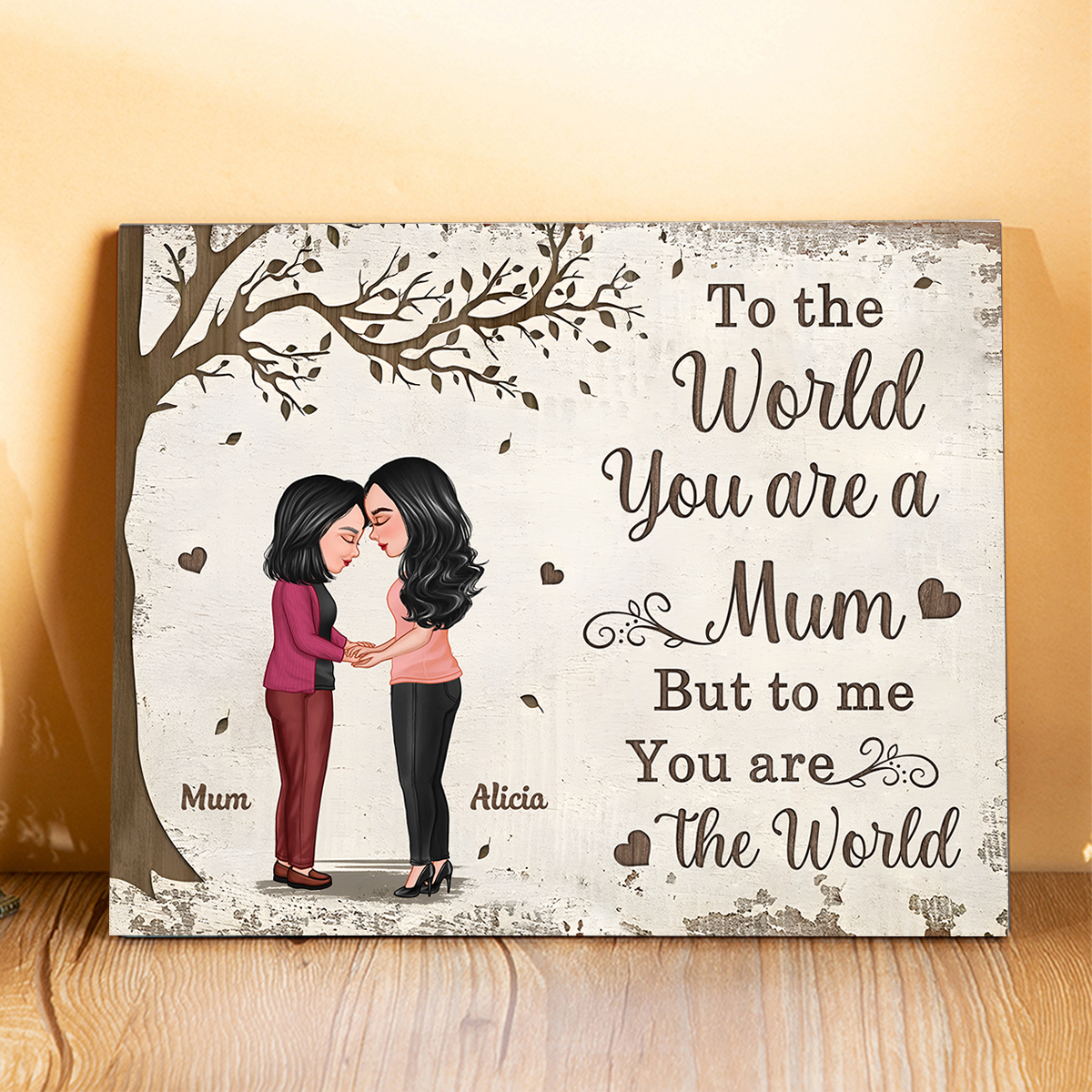 [Copy]Personalised Crossword Wooden Ornament – with Custom 2-12 Names – "First Mum, Now Grandmother" – Unique Gift for Grandma | Jessemade