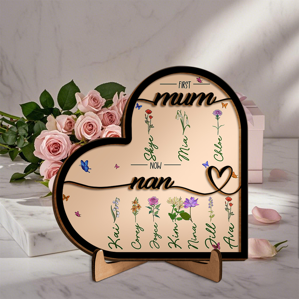 [Copy]Personalised Wooden Ornament – Custom 1-10 Names, 1 Character & 1 Title – “this MUM/Nanna belongs to” – Unique Mother's Day Gifts for Her | Jessemade