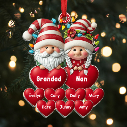 Personalised Grandparent Ornament Custom 2-11 Names Christmas Gift for Nan/Grandad | Jessmade