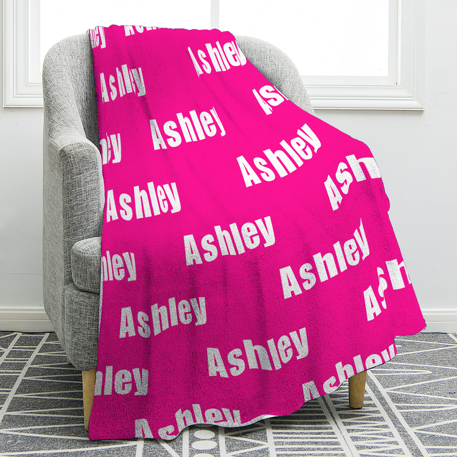 Personalised Name Family Blanket High-Quality Super Soft, Birthday/Christmas Gift for Kid | Jessemade