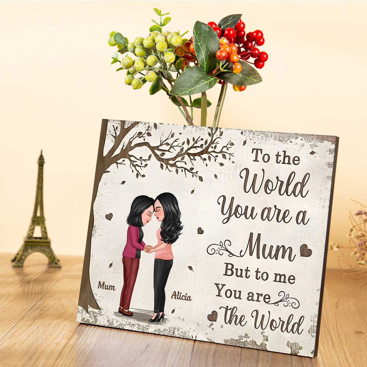 [Copy]Personalised Crossword Wooden Ornament – with Custom 2-12 Names – "First Mum, Now Grandmother" – Unique Gift for Grandma | Jessemade