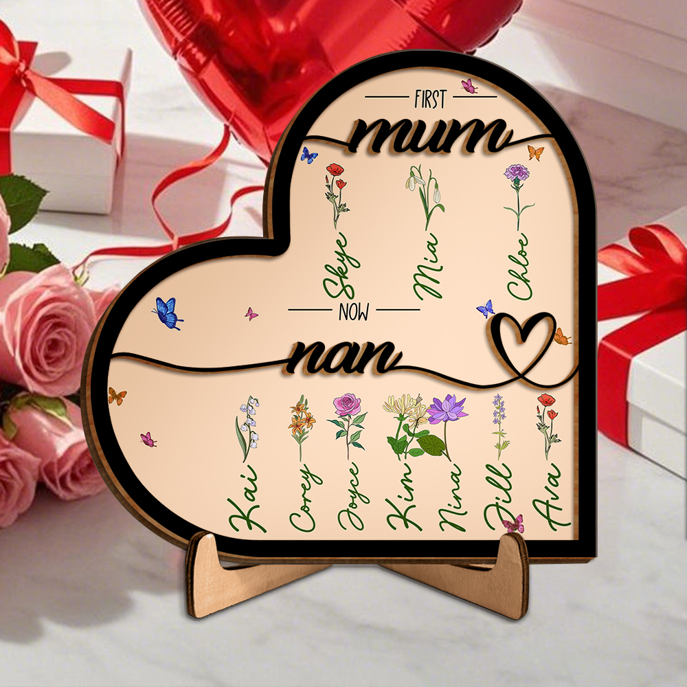 [Copy]Personalised Wooden Ornament – Custom 1-10 Names, 1 Character & 1 Title – “this MUM/Nanna belongs to” – Unique Mother's Day Gifts for Her | Jessemade