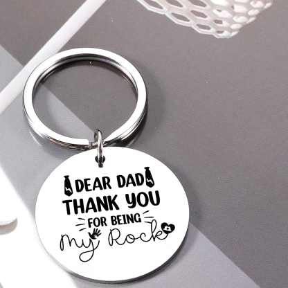 Stainless Steel Dad Keyring – Thoughtful Gift for Dad - Father's Day Gift | Jessemade