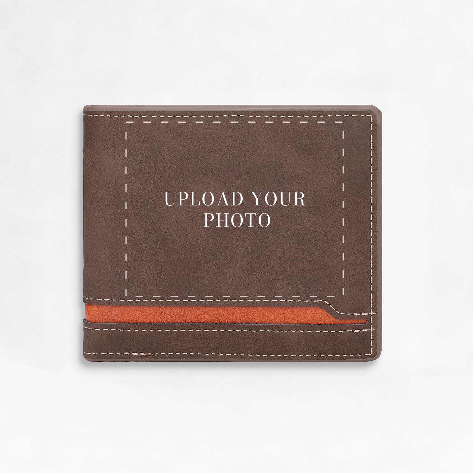Personalised Men's Wallet - Custom Photo and Name in Brown - Christmas Gift for Him | Jessemade