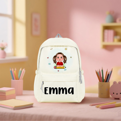 Personalised Kids’ School Backpack – Custom Name & Cartoon Design, Multiple Colours Back to school gift | Jessemade