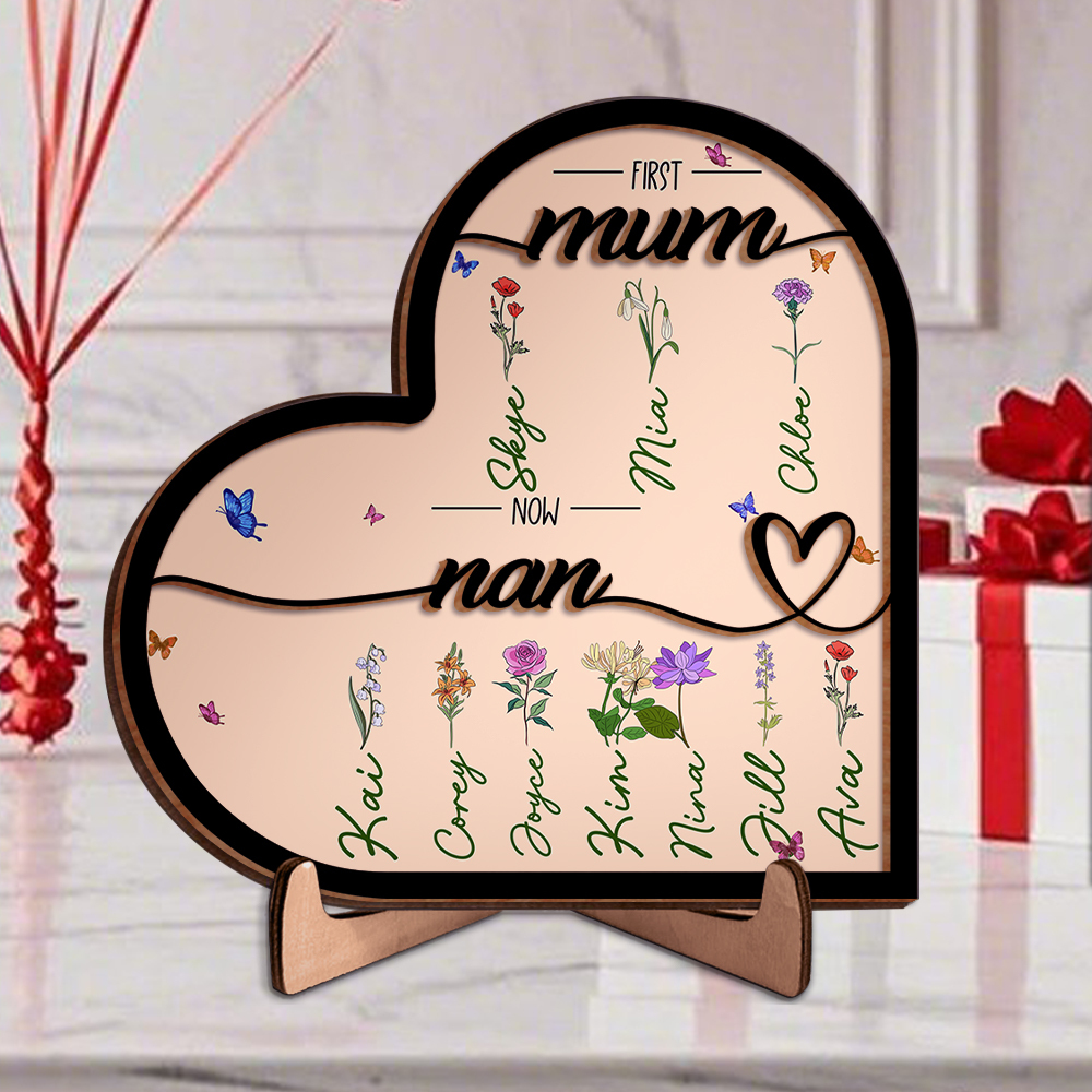 [Copy]Personalised Wooden Ornament – Custom 1-10 Names, 1 Character & 1 Title – “this MUM/Nanna belongs to” – Unique Mother's Day Gifts for Her | Jessemade