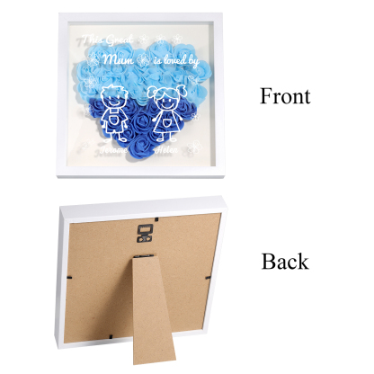Personalised 3D Floral Shadow Box – Custom 2 Kids&Pets Names –This Great Mum Is Loved By- Gift for Mum, Nan & Loved Ones| Jessemade