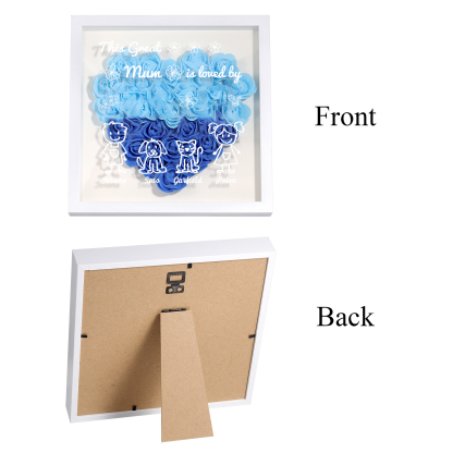 Personalised 3D Floral Shadow Box – Custom 4 Kids&Pets Names –This Great Mum Is Loved By- Gift for Mum, Nan & Loved Ones| Jessemade