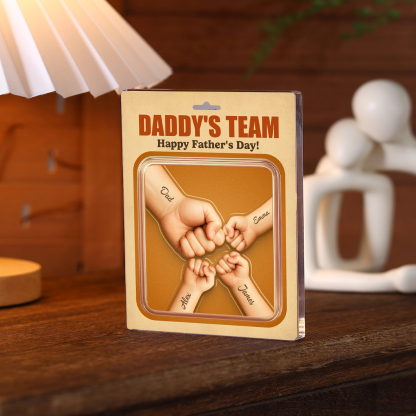 Personalised Daddy’s Team Acrylic Block - Custom Plaque Home Decoration for Father | Jessemade