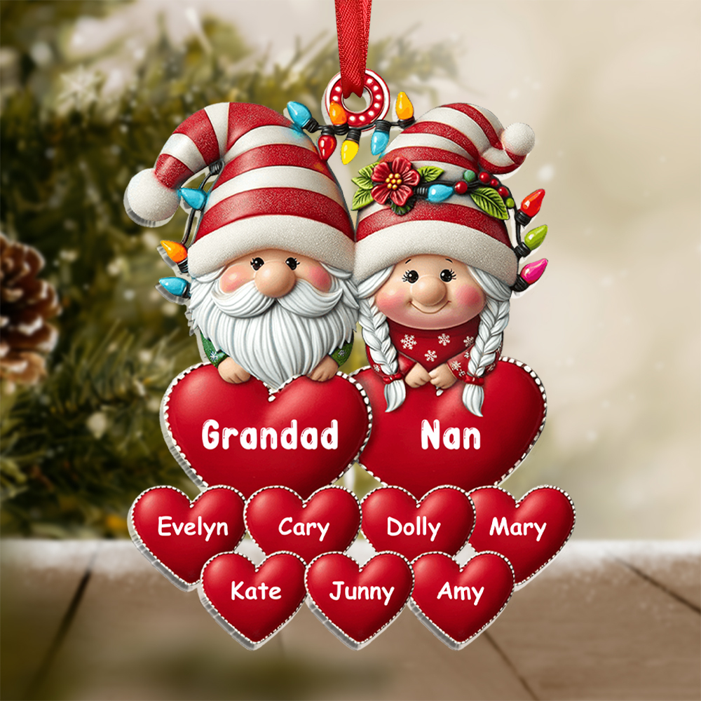 Personalised Grandparent Ornament Custom 2-11 Names Christmas Gift for Nan/Grandad | Jessmade