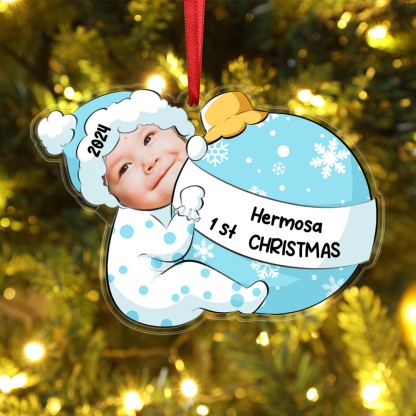 Personalied Kids' First Christmas Hanging Ornament – Custom Baby Name