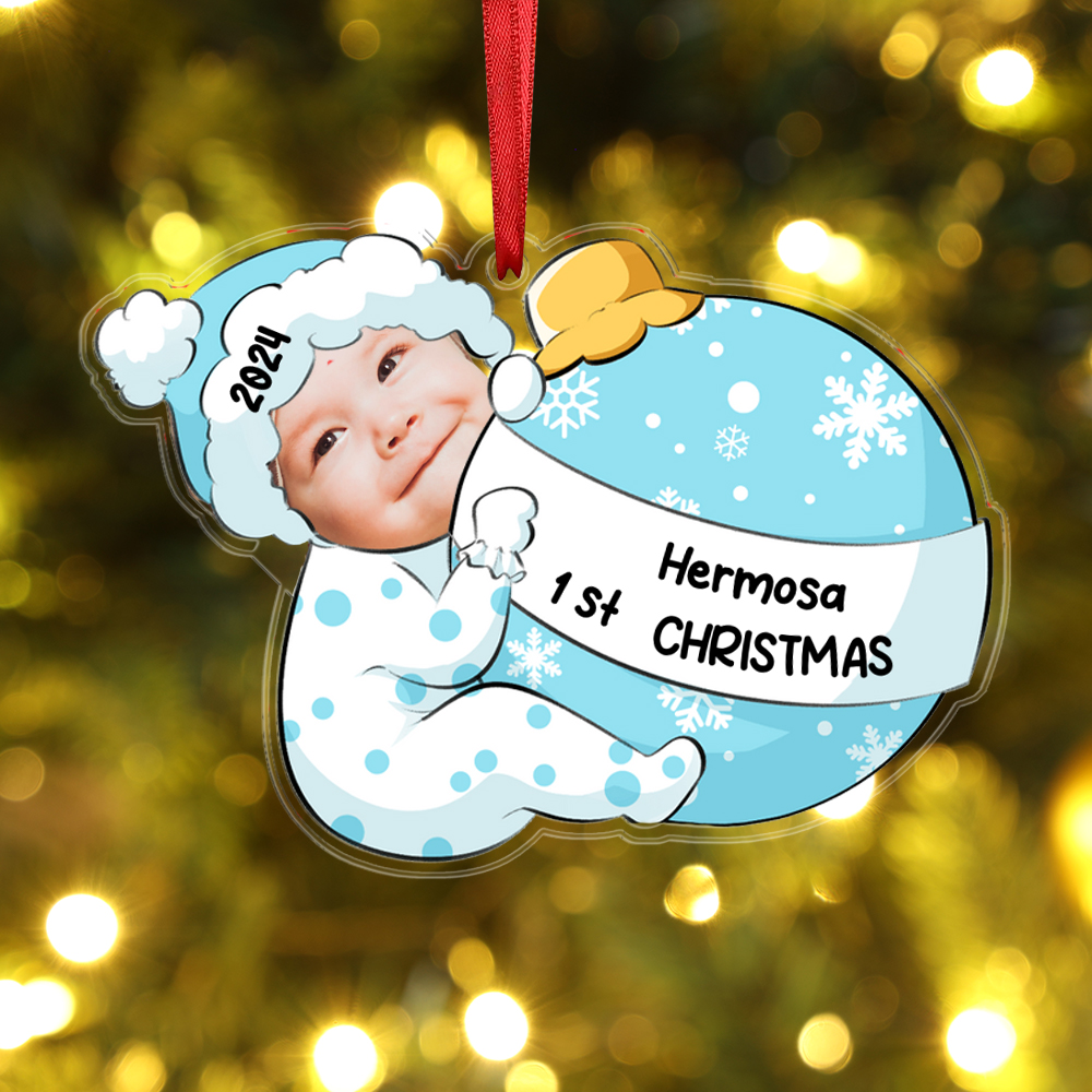Personalised Kids' First Christmas Hanging Ornament – Custom Baby Name Gift | Jessmade