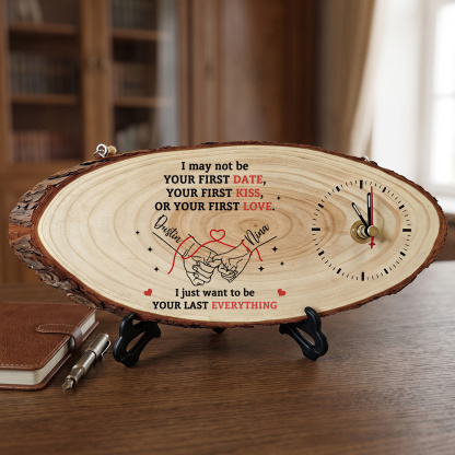 Personalised Rustic Wooden Couple’s Clock Gift