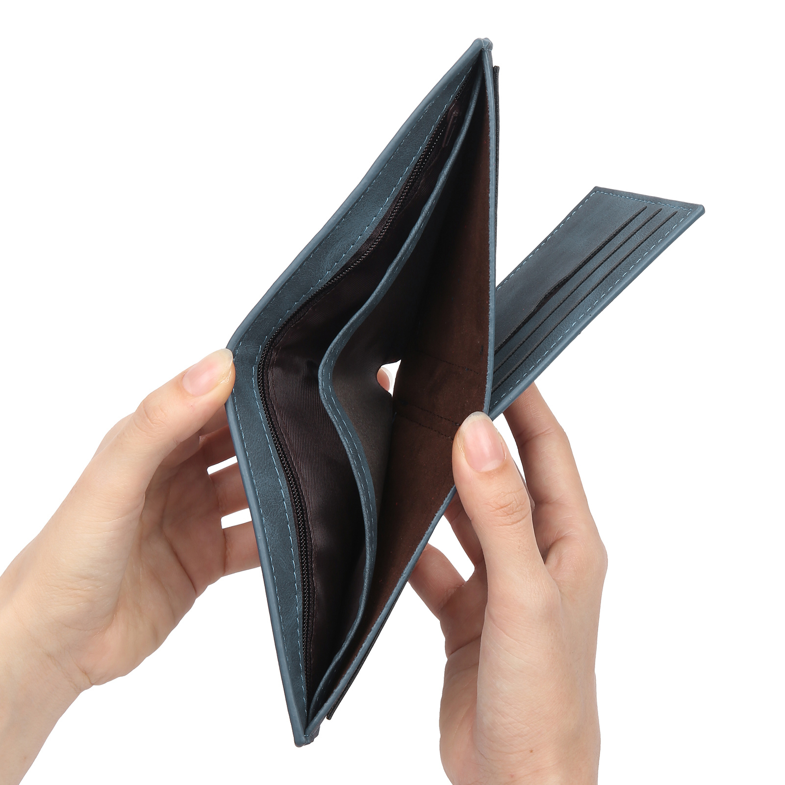 6 Names - Personalised Photo Custom Leather Men's Wallet as a Father's Day Gift for Dad