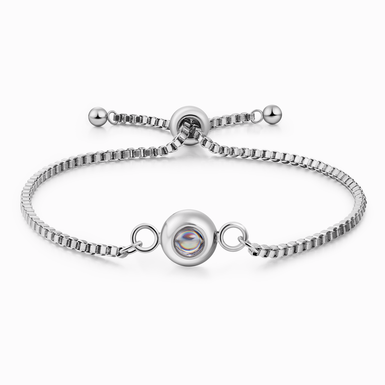 Personalised Couple Photo Projection Bracelet 