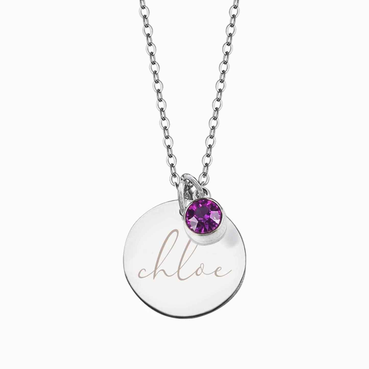 Personalised Name Necklace Custom Birthstone Birthday Gift for Her | Jessemade