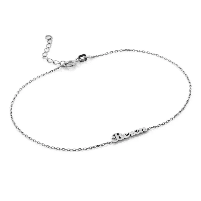 Adjustable Personalised Name Ankle Bracelet Custom 1 Name Anklet Gifts for Her