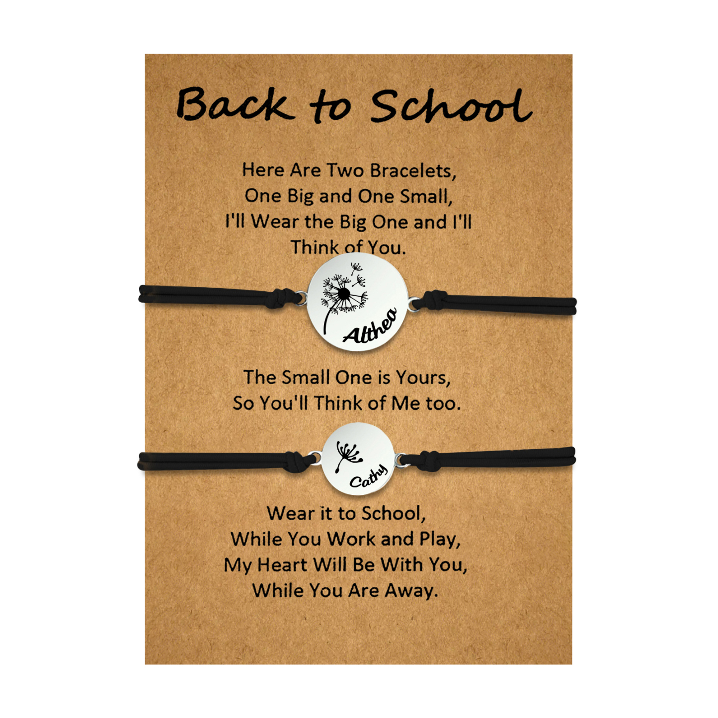 2 PCS Dandelion Pattern Elastic Stainless Steel Bracelet, A Back-To-School Gift For Daughter