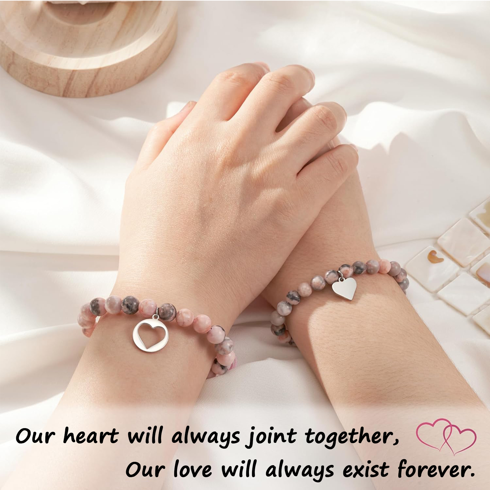 2 PCS Natural Stone Bracelets With Card For My Daughter As A Back To School Gift