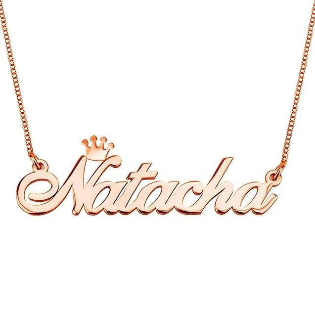 Personalised Crown Necklace Custom 1 Name Necklace Gift For Women