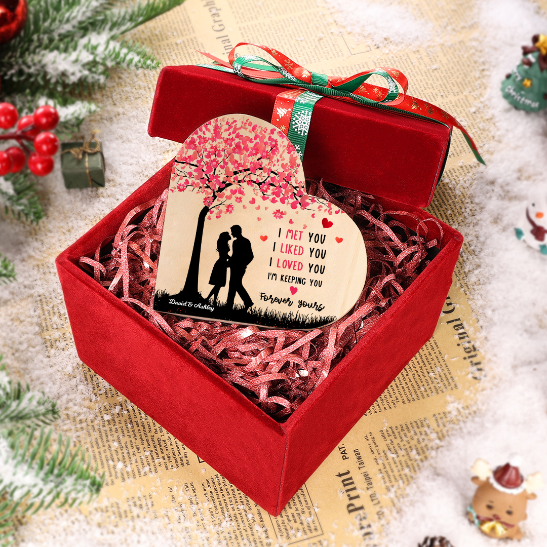 2 Names-Personalised Love Couple Heart Candle Holder-I loved You-Wooden Candlesticks Valentines Gift