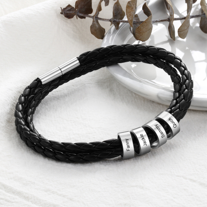 Custom 4 Beads Men's Bracelet For Him Best Gift For Dad