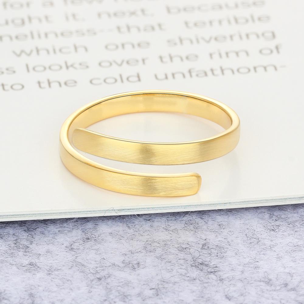 Personalised Name Rings Engraved 2 Names Adjustable Ring Gift for Her