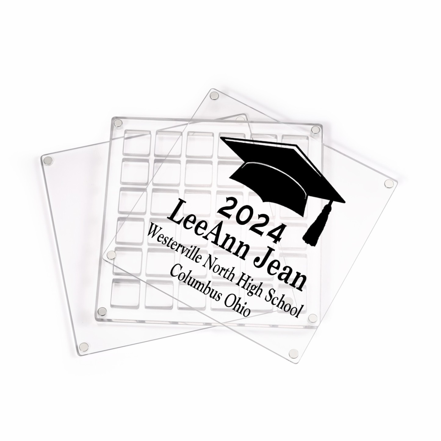 Personalised Acrylic Graduation Gift, Customized Name, Text and Date Acrylic Ornament Gift For Her/Him