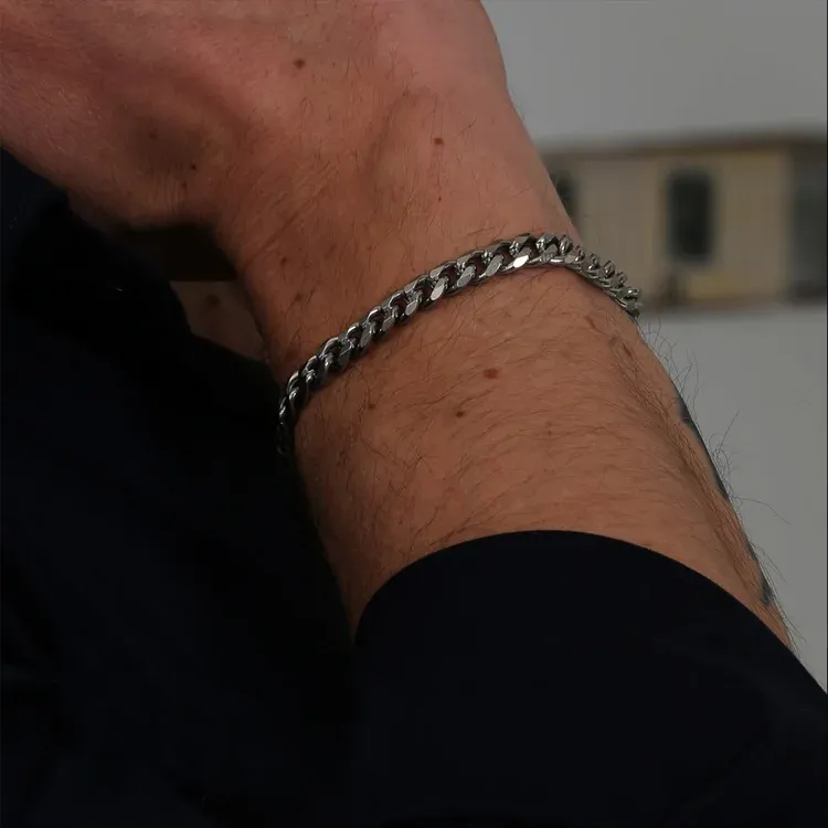To My Man I LOVE YOU Cuban Chain Bracelet Stainless Steel Bracelet Romantic Gift