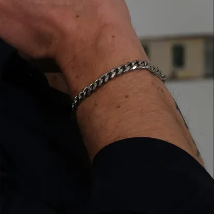 To My Man I LOVE YOU Cuban Chain Bracelet Stainless Steel Bracelet Romantic Gift